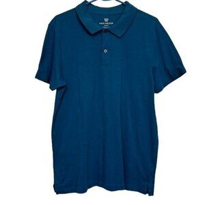 Men's Mark Waldon Pima Polo Blue Pullover Shirt Size Med EUC #7160